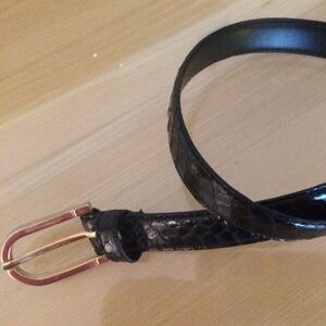 Black Snake Skin Belt (27 inch waist)